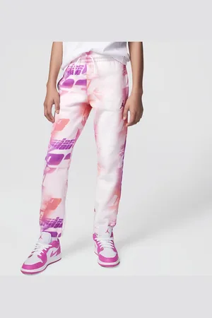 Jordan Triple Team All Over Print Pants unissexo Calças de treino rosa tamanho 155-159 Vestuário