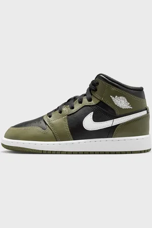 Jordan Air 1 Mid (GS) unissexo Retro verde tamanho 38.5 Calçado