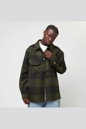 New Era Shacket homem Camisas verde tamanho S Vestuário