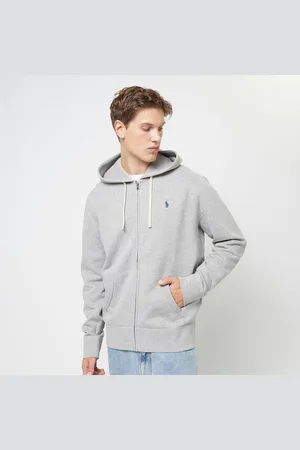 Ralph Lauren LSFZHOODM6-Long Sleeve-Knit homem Casacos com capuz e sweatshirts cinzento tamanho M Vestuário