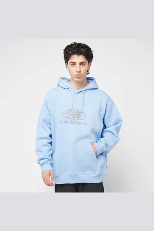 New Balance Reflective Globe Graphic Hood homem Casacos com capuz e sweatshirts azul tamanho M Vestuário