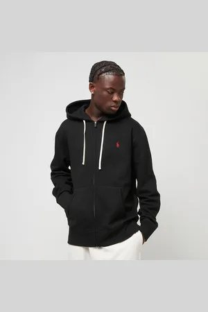Ralph Lauren Long Sleeve-Knit Fullzip Hoodie homem Casacos com capuz e sweatshirts preto tamanho XL Vestuário