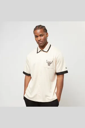 New Era NBA Chicago Bulls Reverse Jersey homem Camisas bege tamanho S Vestuário