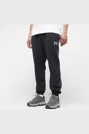 Under Armour Icon Fleece Joggger Taping homem Calças de treino preto tamanho XL Vestuário