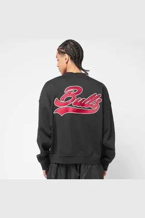 Mitchell & Ness NBA Oversweep Crewneck Sweater Chicago Bulls homem Casacos com capuz e sweatshirts preto tamanho XXL Vestuário