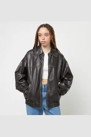 42 Decibel Oversize PU Jacket used black mulheres Casacos bomber preto tamanho M Vestuário