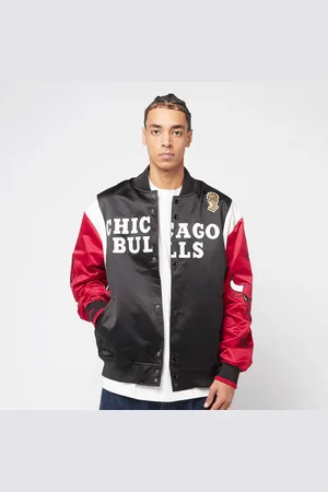 Mitchell & Ness NBA Team Origins Satin Jacket Vintage Logo Chicago Bulls homem Casacos college preto tamanho S Vestuário
