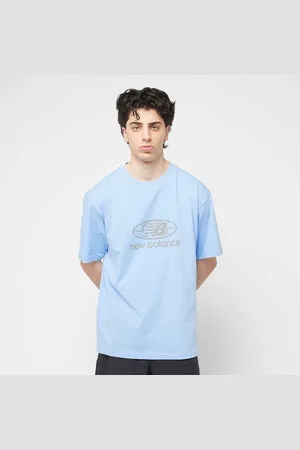 New Balance Reflective Globe Graphic Tee homem T-shirts e polos azul tamanho S Vestuário