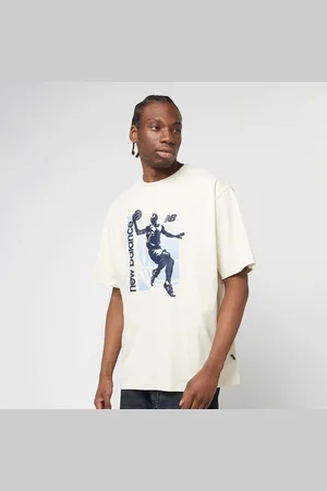New Balance Hoops Graphic Vintage T-Shirt homem T-shirts e polos bege tamanho XL Vestuário