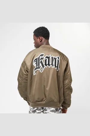 Karl Kani Back Embroidery Bomberjacket homem Casacos bomber verde tamanho L Vestuário
