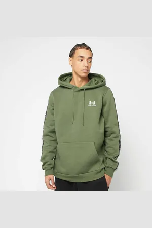 Under Armour Icon Fleece HD Taping homem Casacos com capuz e sweatshirts verde tamanho S Vestuário
