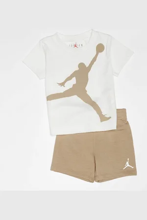Jordan Junior JDB Jumbo Jumpman Short Set unissexo Camisolas e conjuntos para bebé castanho tamanho 12 M Vestuário
