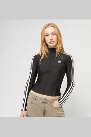 adidas 3-Stripes Slim Training Jacket mulheres Mangas compridas preto tamanho M Vestuário
