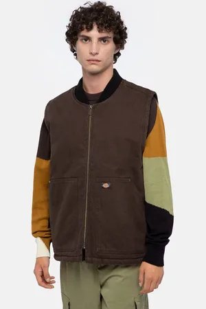 Dickies Duck Canvas Vest homem Coletes castanho tamanho S Vestuário