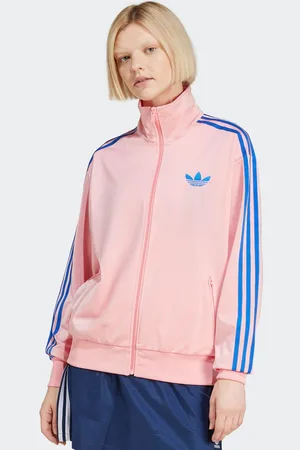 adidas Adicolor Firebird Loose Track Pants mulheres Fatos de treino rosa tamanho S Vestuário
