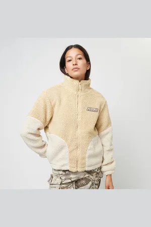Karl Kani Sport Patch Teddy Block Trackjacket mulheres Casacos de meia estação bege tamanho L Vestuário