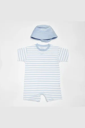 Nike Towel Terry Short Sleeve Romper unissexo Camisolas e conjuntos para bebé azul tamanho 12 M Vestuário