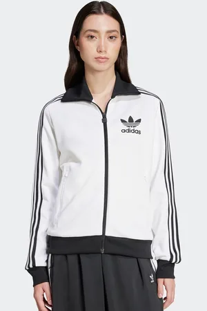 adidas Beckenbauer Training Jacket mulheres Casacos com capuz e sweatshirts branco tamanho L Vestuário