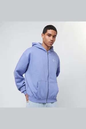 Karl Kani Chest Signature Essential Zip Hoodie homem Casacos com capuz e sweatshirts violeta tamanho S Vestuário