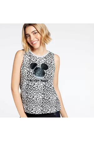 Disney Mulher T-shirts Disney - Camisola Alças Mickey - Cinza - Camisola Mulher tamanho