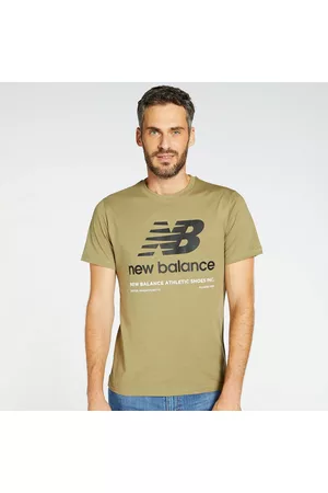 New Balance Homem T-shirts & Manga Curta - Frame - Caqui - T-shirt Homem tamanho