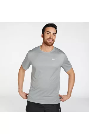 Nike Homem T-shirts desportivas - Miler Cro Camiseta Mc Running - CINZA tamanho