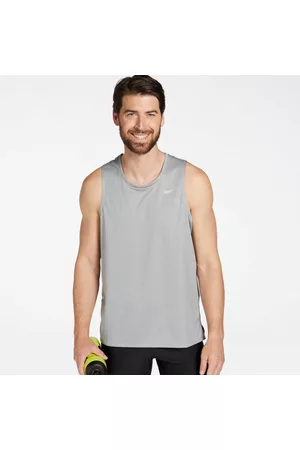 Nike Homem Camisolas sem capuz - Miler Tank - Cinza - Camisola s/alças Running Homem tamanho