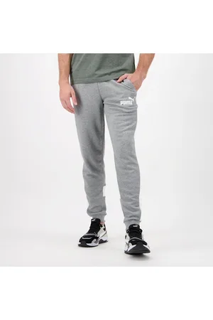 PUMA Colorblock - Cinza - Calças Fato Treino Homem