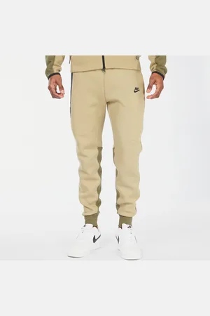 Nike Tech Fleece - Caqui - Calças Punho Homem