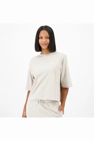 Reebok T-shirt - Bege - T-shirt Boxy Mulher