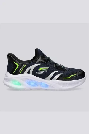 Skechers Meteor-Lights - Preto - Ténis Velcro Menino MKP