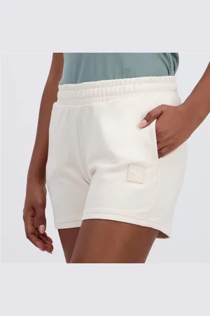 PUMA Ess Elevated - Bege - Calções Mulher