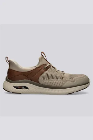 Skechers Arch Fit Crosser - Bege - Ténis Homem