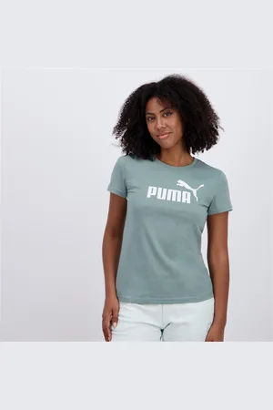 PUMA Logo - Caqui - T-shirt Mulher