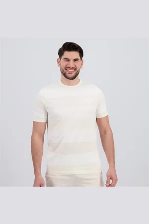 PUMA Class - Bege - T-shirt Riscas Homem