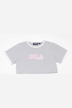 Fila Delcie - Cinza - T-shirt Crop Menina