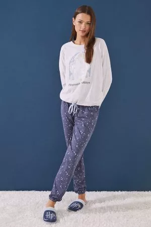 Women secret Mulher Pijamas - Pijama comprido 100% algodão harry potter