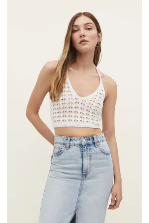 Stradivarius Mulher Tops de Cavas - Top De Crochet