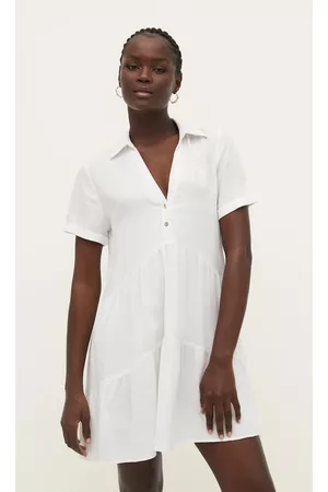 Stradivarius Mulher Vestidos Camisa - Vestido Curto Camiseiro Com inho
