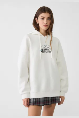 Stradivarius Sweatshirt com capuz e estampado S