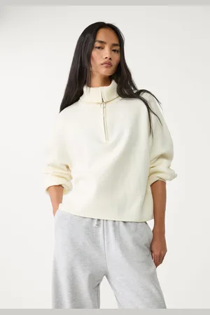 Stradivarius Camisola de malha com fecho de zip M