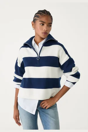 Stradivarius Camisola de malha com fecho de zip S