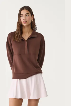 Stradivarius Sweatshirt com fecho de correr de tato suave XS