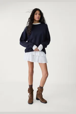 Stradivarius Saia-calção mini com pregas XL