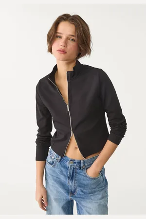 Stradivarius Sweatshirt justa com fecho de correr XS