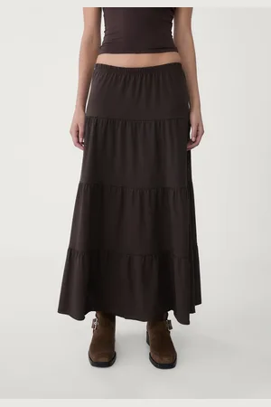 Stradivarius Saia fluida comprida de malha XS