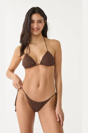 Stradivarius Soutien de biquíni triangular com nó S