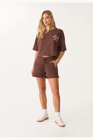 Stradivarius Calções de felpa com cordões M