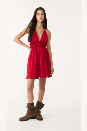 Stradivarius Vestido curto costas descobertas XS