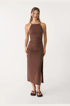 Stradivarius Vestido halter midi M